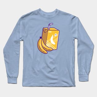 Banana Juice Box Cartoon Long Sleeve T-Shirt